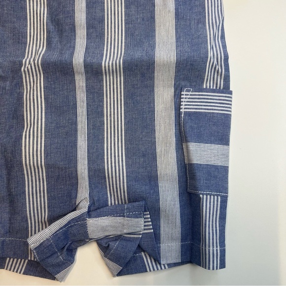 Starting Out 2PC Set, Yellow Shirt w/ Blue & White Striped Overalls, Size 6MO!! - Picture 4 of 5
